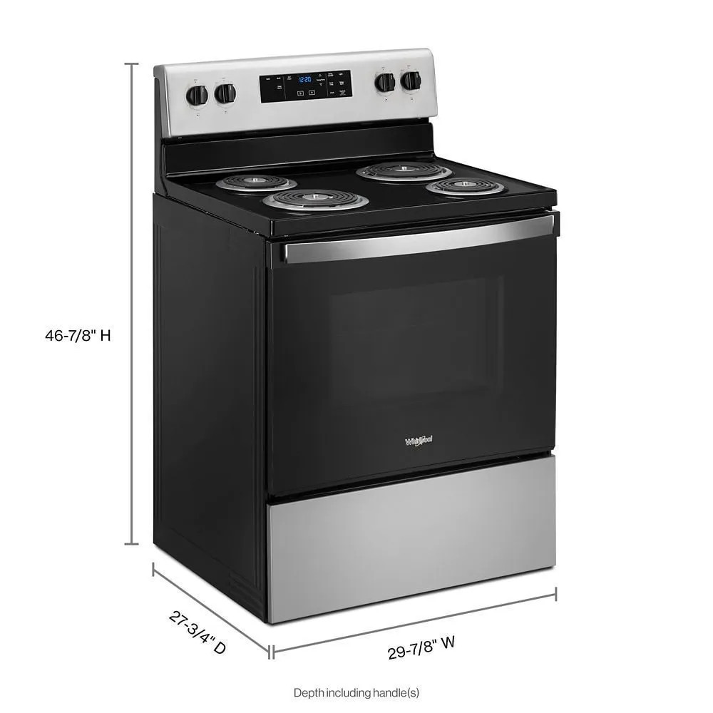 Whirlpool WFC315S0JS 4.8 Cu. Ft. Whirlpool Electric Range With Keep Warm Setting
