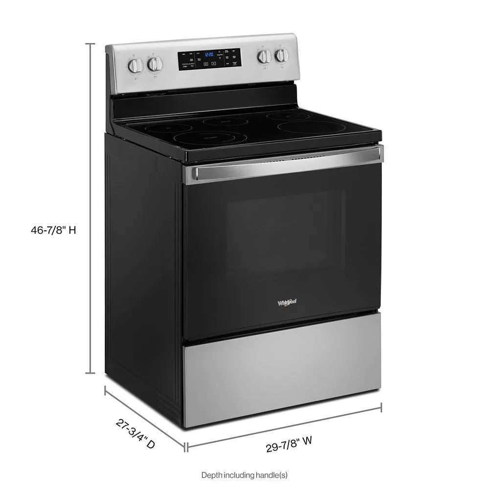 Whirlpool WFE525S0JS 5.3 Cu. Ft. Whirlpool Electric Range With Frozen Bake Technology