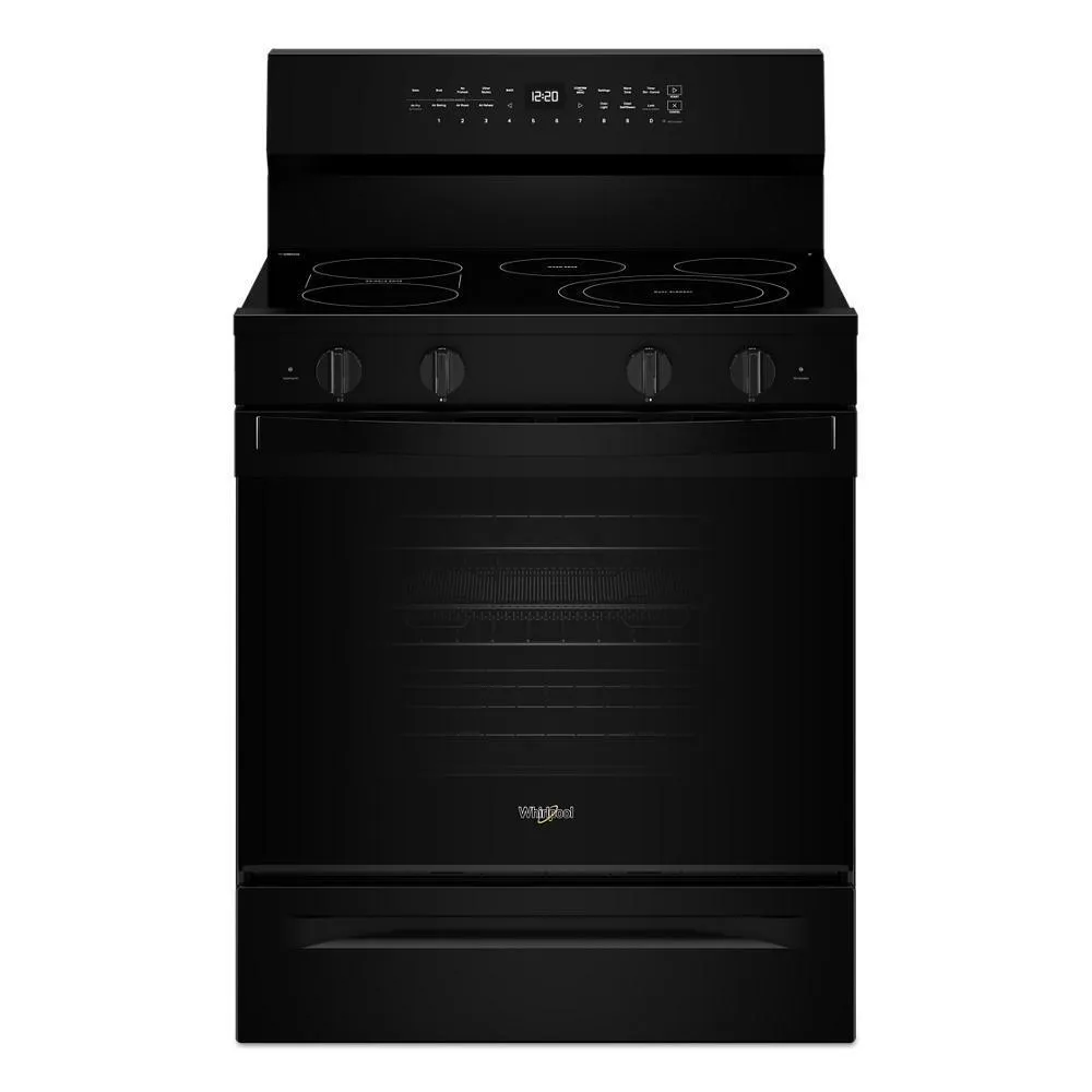 Whirlpool WFES7530RB 30-Inch Smart Electric Smart Range With Air Cooking Technology, No Preheat Air Fry, High Speed Preheat Oven, Wipeclean&#8482; Coating, And Steam/Self Clean