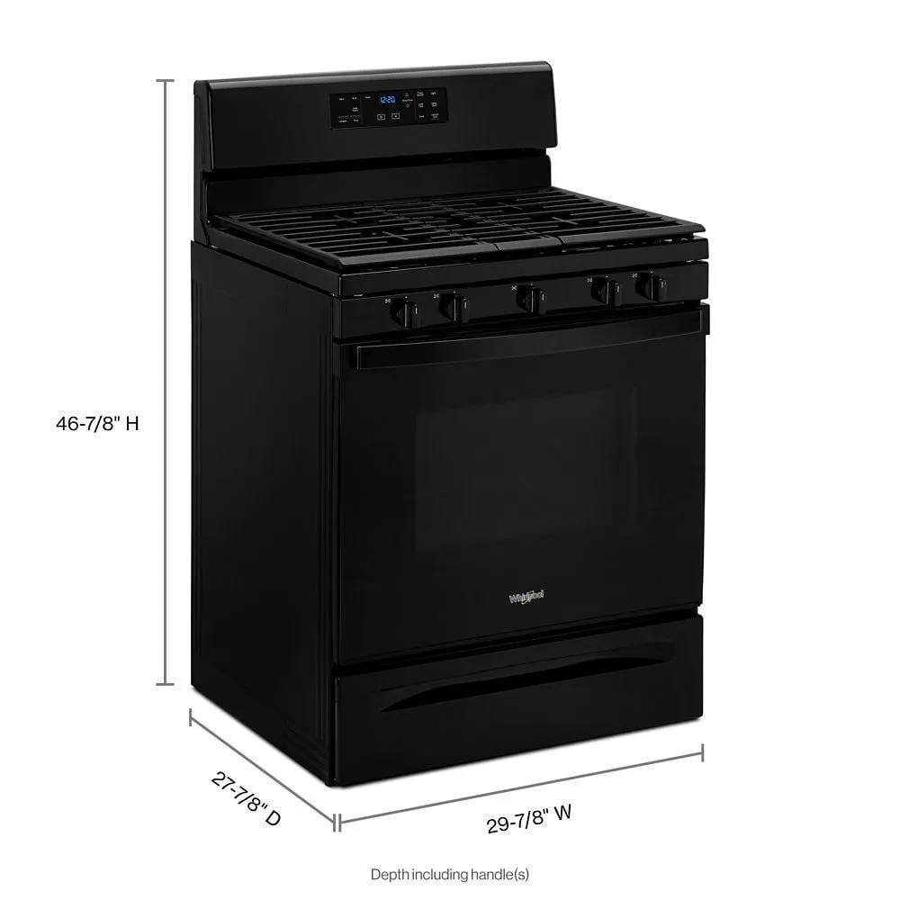 Whirlpool WFG525S0JB 5.0 Cu. Ft. Whirlpool Gas Range With Center Oval Burner