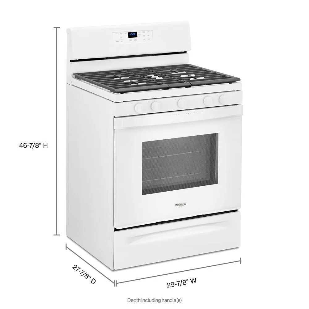 Whirlpool WFG525S0JW 5.0 Cu. Ft. Whirlpool Gas Range With Center Oval Burner