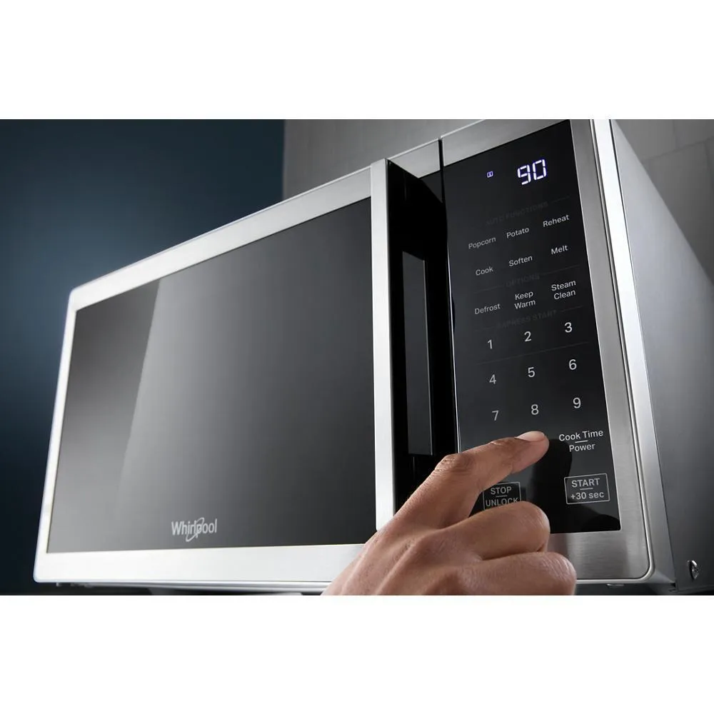 Whirlpool WMCS3019RS 0.9 Cu. Ft. Stainless Steel Countertop Microwave With Steam Clean - 900 Watt
