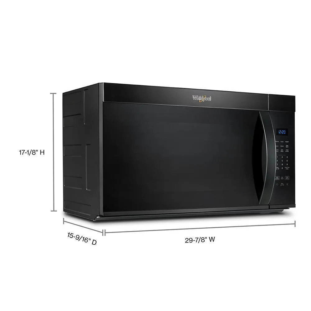 Whirlpool WMMS3130RB 30 W 1.7 Cu. Ft Over The Range Microwave With 1000-Watts Cooking Power