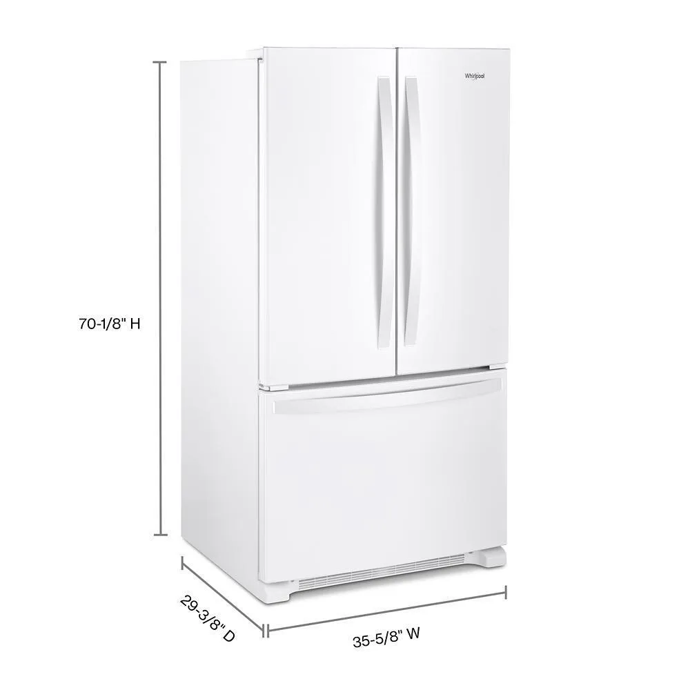 Whirlpool WRFF3036RW Whirlpool Full-Depth French Door Bottom Mount Refrigerator