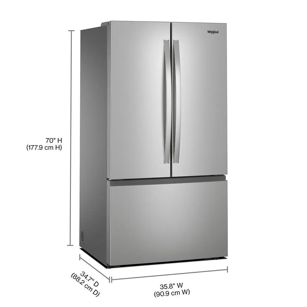 Whirlpool WRFF3136SZ 36-Inch French Door Refrigerator With Ice Maker - 31 Cu. Ft.