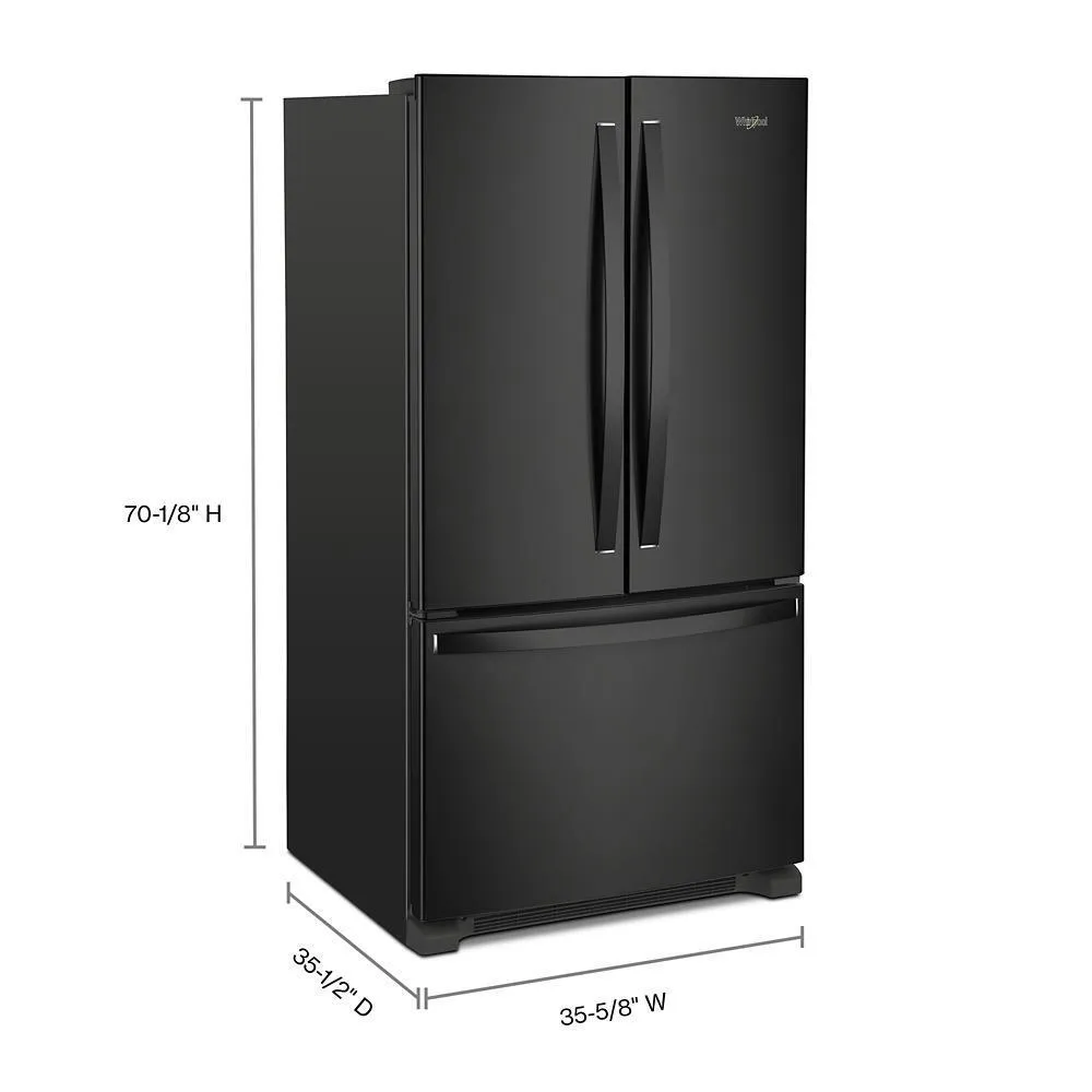Whirlpool WRFF3236RB Whirlpool Full-Depth French Door Bottom Mount Refrigerator