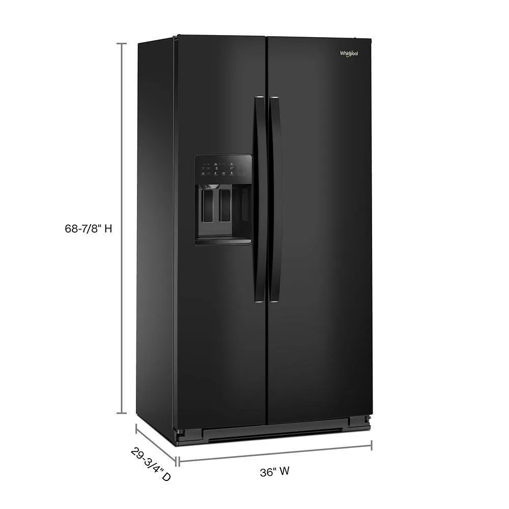 Whirlpool WRSC5536RB 36-Inch Wide Side-By-Side Refrigerator - 21 Cu. Ft.