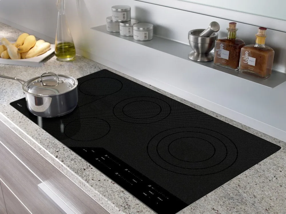 Wolf CE365CB 36" Contemporary Electric Cooktop