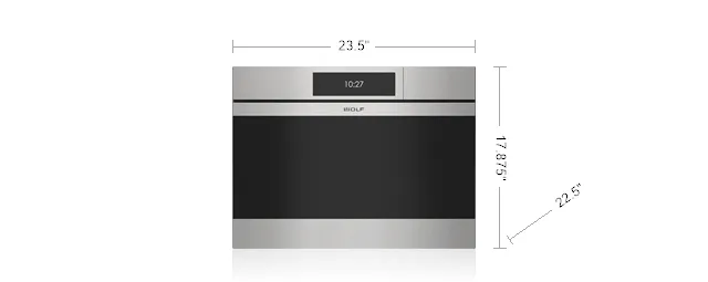 Wolf CSOP2450CMS 24" M Series Contemporary Stainless Steel Handleless Convection Steam Oven - Plumbed