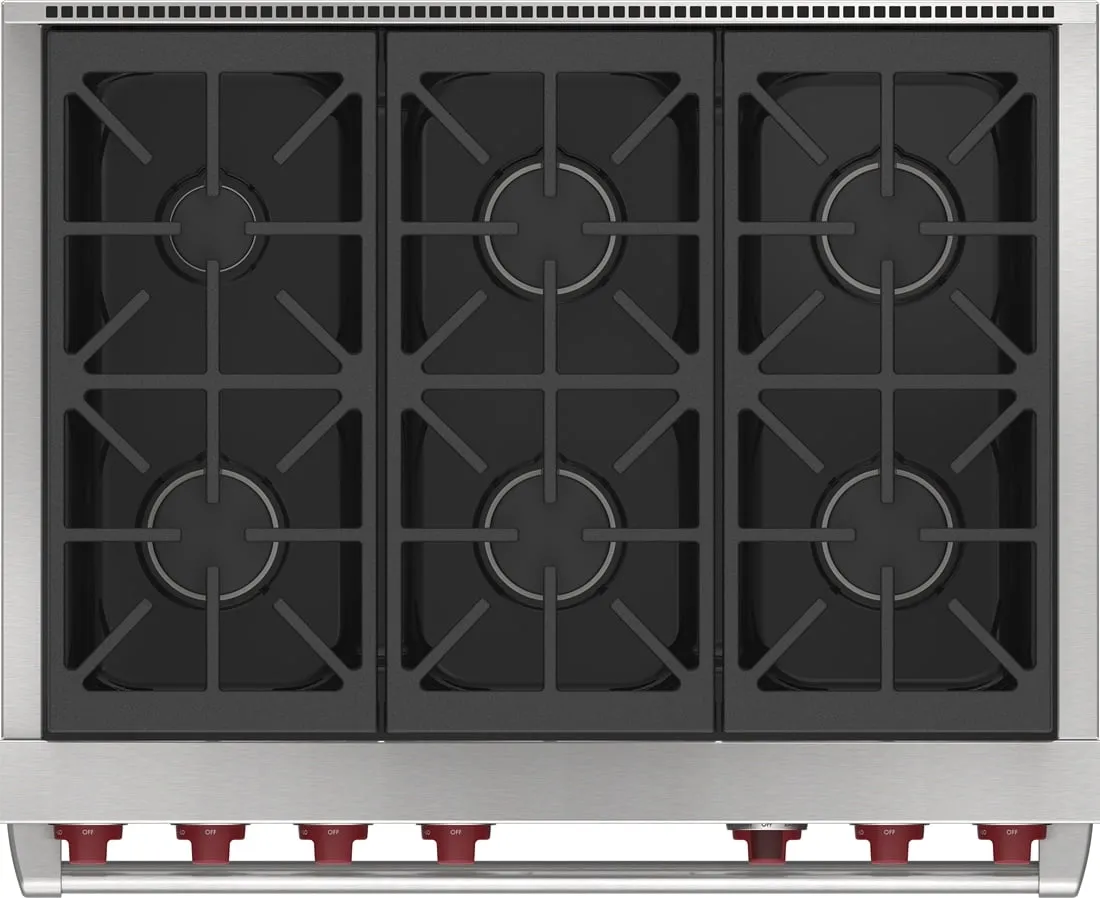 Wolf DF36650SPLP 36" Dual Fuel Range - 6 Burners
