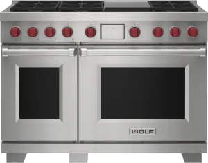 Wolf DF48650GBKP 48" Dual Fuel Range - 6 Burners And Infrared Griddle
