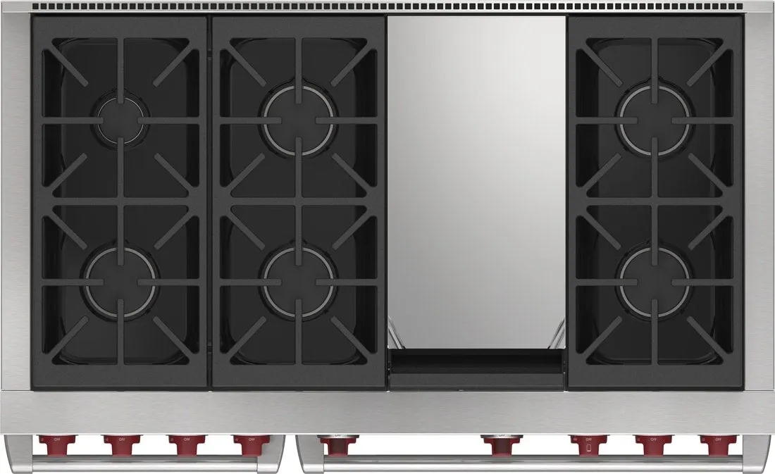 Wolf DF48650GSP 48" Dual Fuel Range - 6 Burners And Infrared Griddle