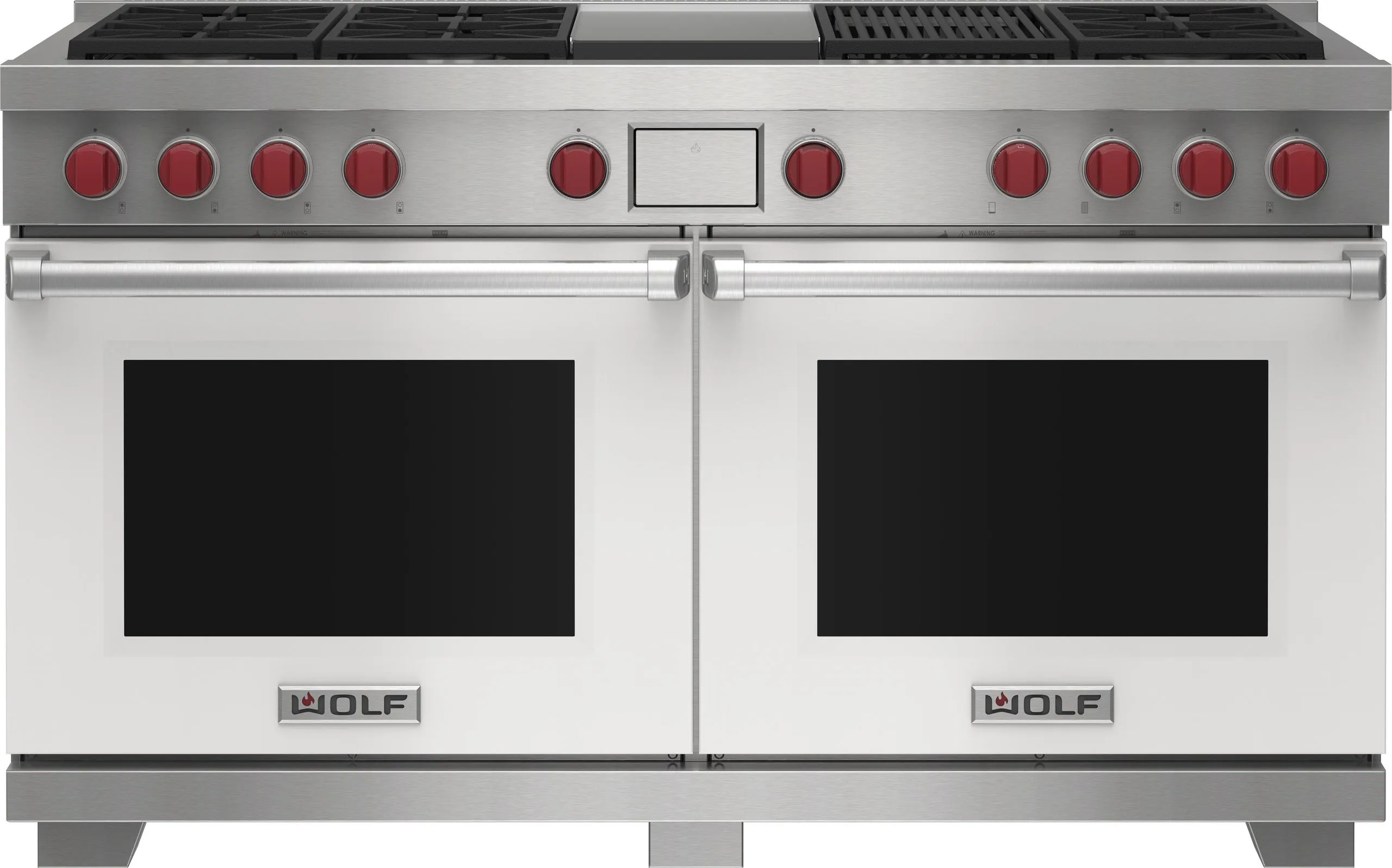 Wolf DF60650CGBKPLP 60" Dual Fuel Range - 6 Burners, Infrared Charbroiler And Infrared Griddle