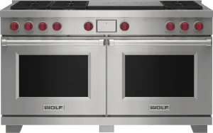 Wolf DF60650FBKPLP 60" Dual Fuel Range - 6 Burners And French Top