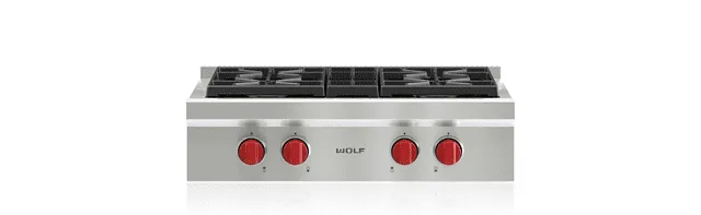 Wolf SRT304LP 30" Sealed Burner Rangetop - 4 Burners