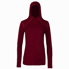 Women'S Clima-Tek Hoodie - Burgundy Heather Instant Hot Deal