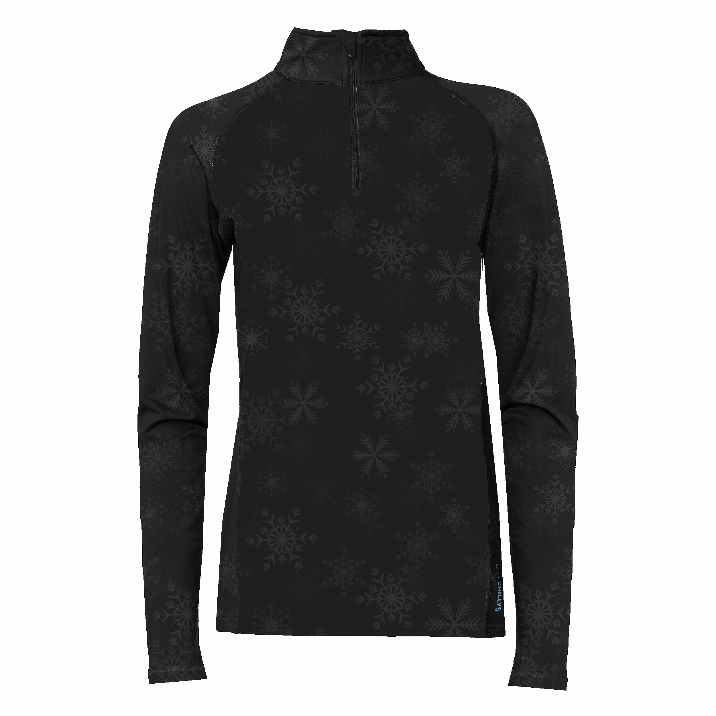 Women'S Micro-Elite Chamois Snowflake Zip-T - Embossed Black Surprise Offer Now